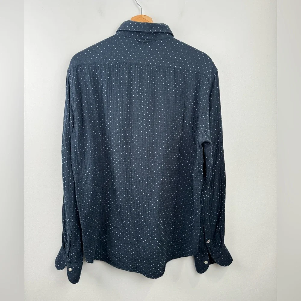 Koike‎ Barcelona Men Cotton Polka Dot Shirt Size Large